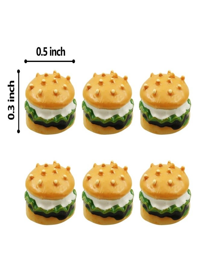 Wallertree Mini Hamburger Hinge Toppers Set of 6 - Burgers Magnetic Hinge Heads Decorative Topper - Fastfood Miniature for Door Decoration - Image 3